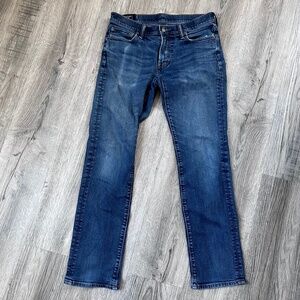 Abercrombie and Fitch Jeans Mens 30x32 Blue Kennan Straight Stretch Denim